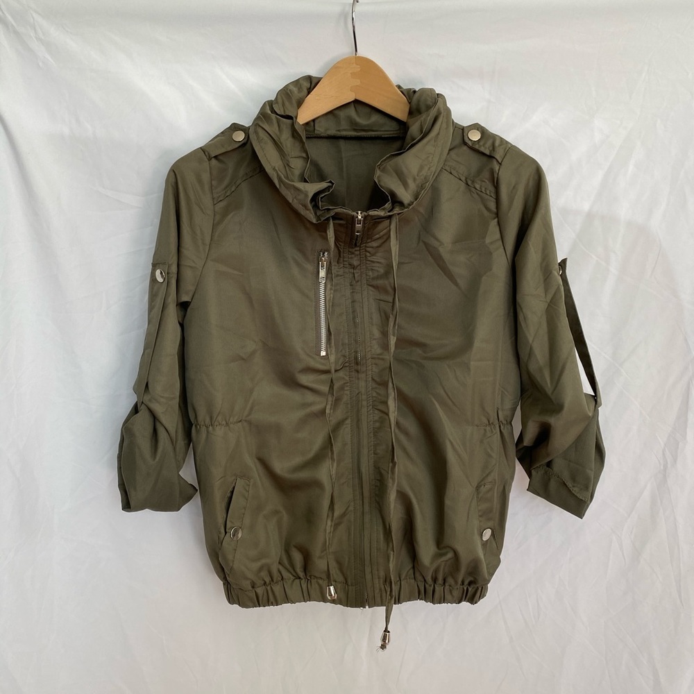 Olive Green Lightweight Casual Jacket